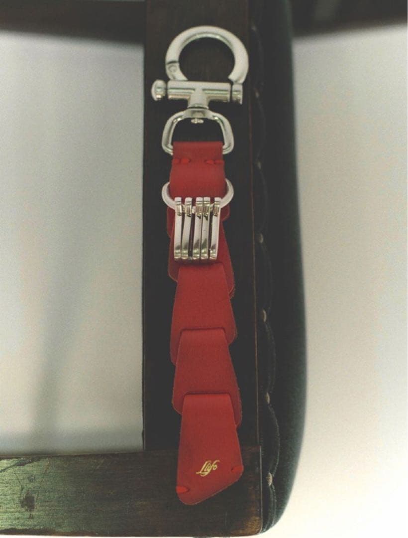 小物 lidnm Llife LEATHER KEY CHAIN SCARLET