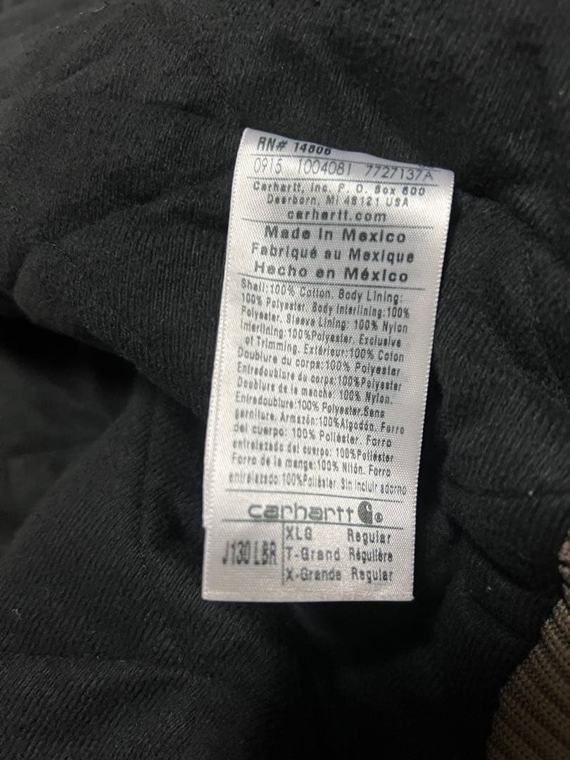 Carhartt アクティブジャケット XL オリーブグリーン