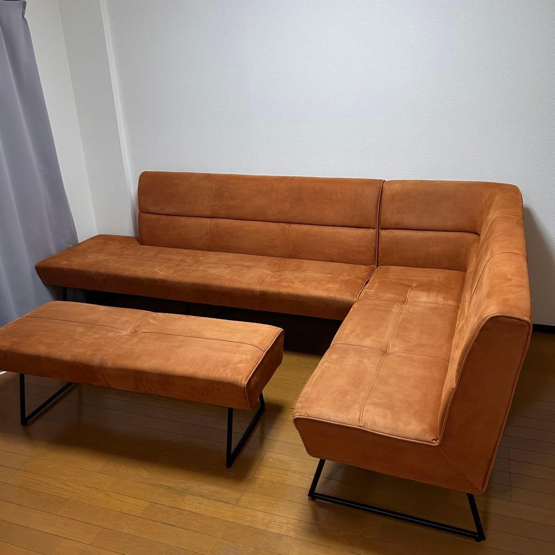 極美品✨マルクトRELAXFORM　コーナーソファ　セット　ベンチ　レザー