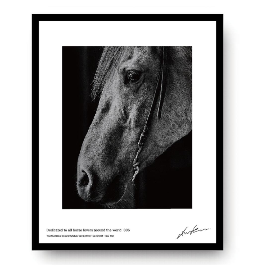 馬・No.005／「HAKU 」アートポスター　400×500