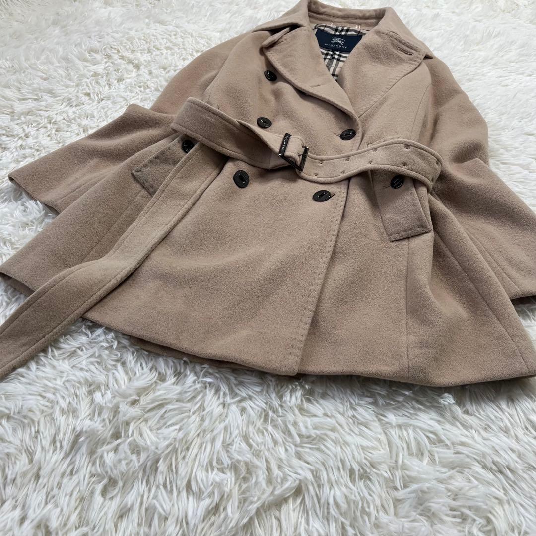 ★美品★BURBERRY LONDON アンゴラ ダブルチェスターコート L
