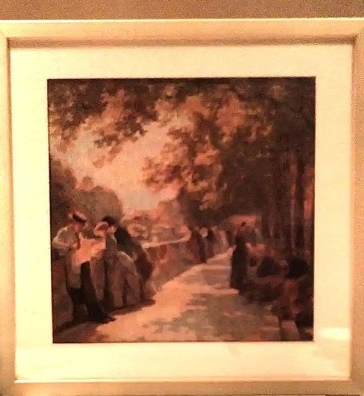 フランスタペストリー ゴブラン 刺繍 (セーヌ川)高級です。上質な空間になります