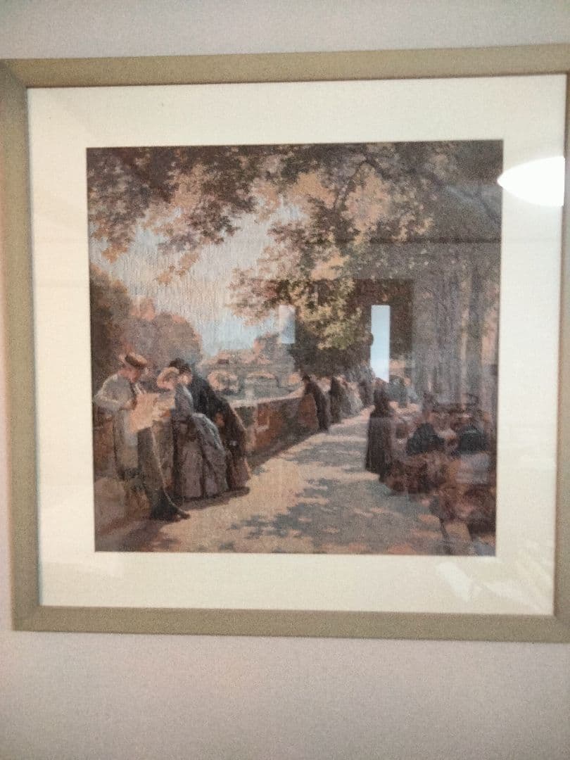 フランスタペストリー ゴブラン 刺繍 (セーヌ川)高級です。上質な空間になります