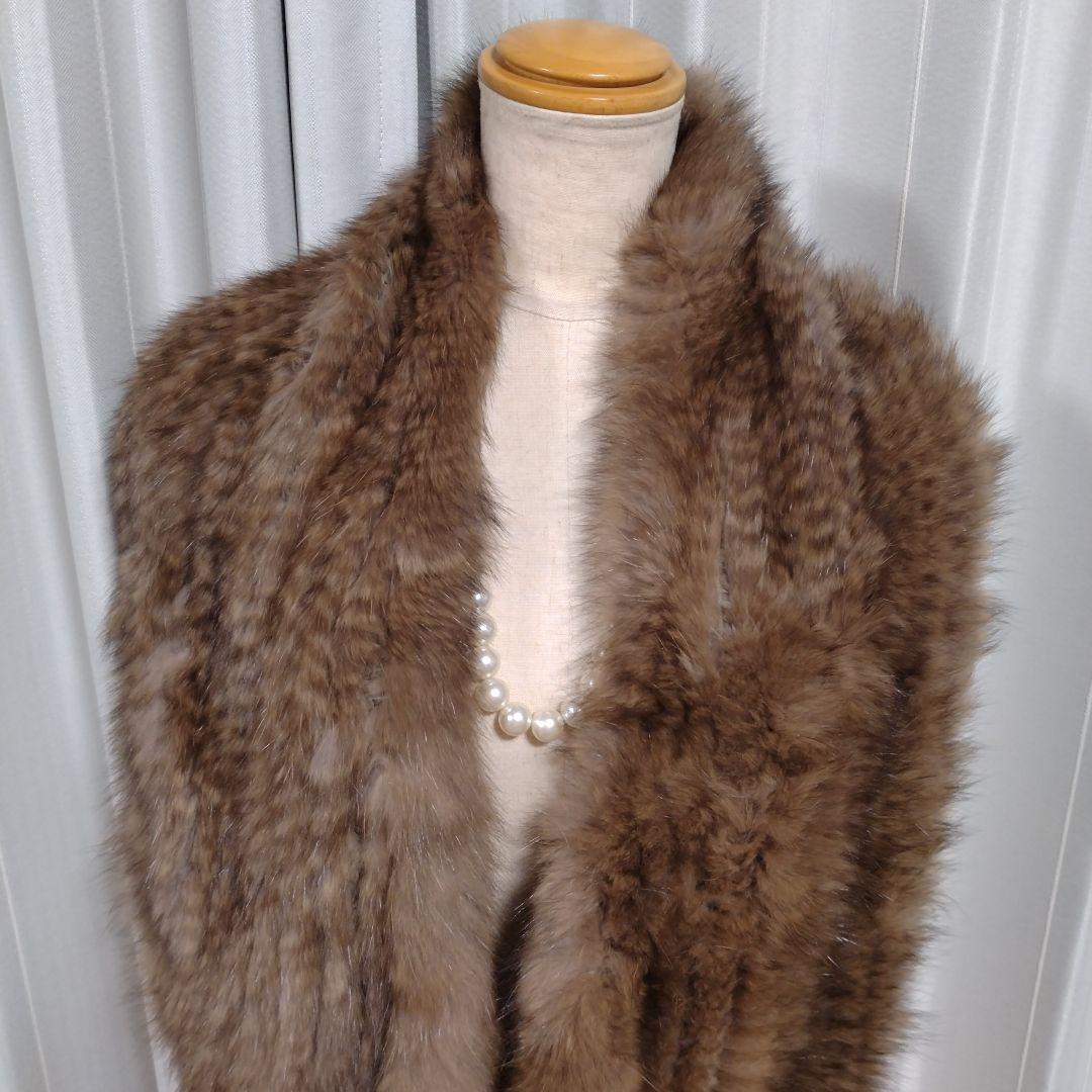 美品✩ムーンバット社✩ファビオラ✩ロシアンセーブル✩スヌード✩ファースヌード