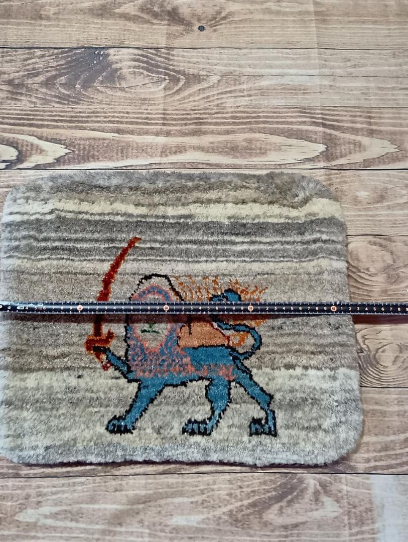 ギャッベ　クッション　ペルシャ絨毯　イラン　手織り(4)