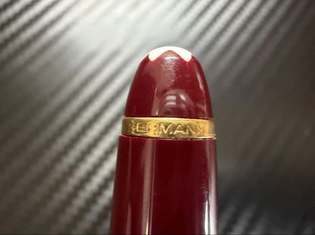 美品 エボナイト芯 モンブラン 144 ボルドー 全金 EF 極細字 万年筆