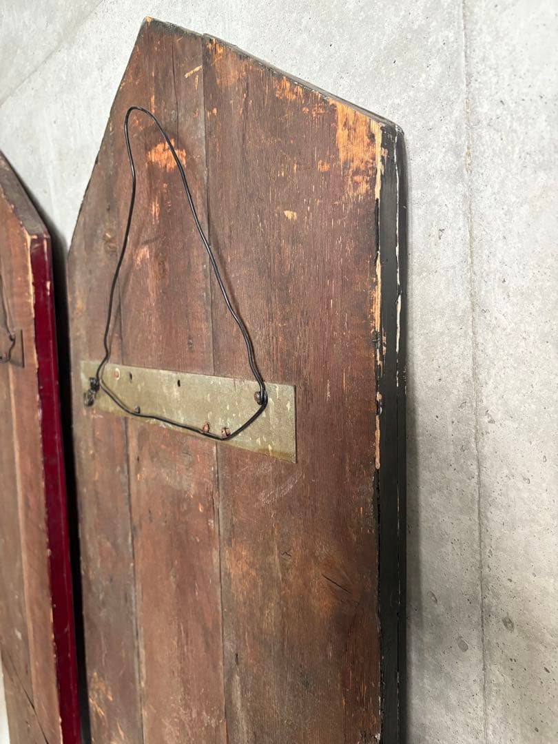 大きなイギリスのアンティーク壁掛け 2枚　高さ174cm ※サイズ間違えてました