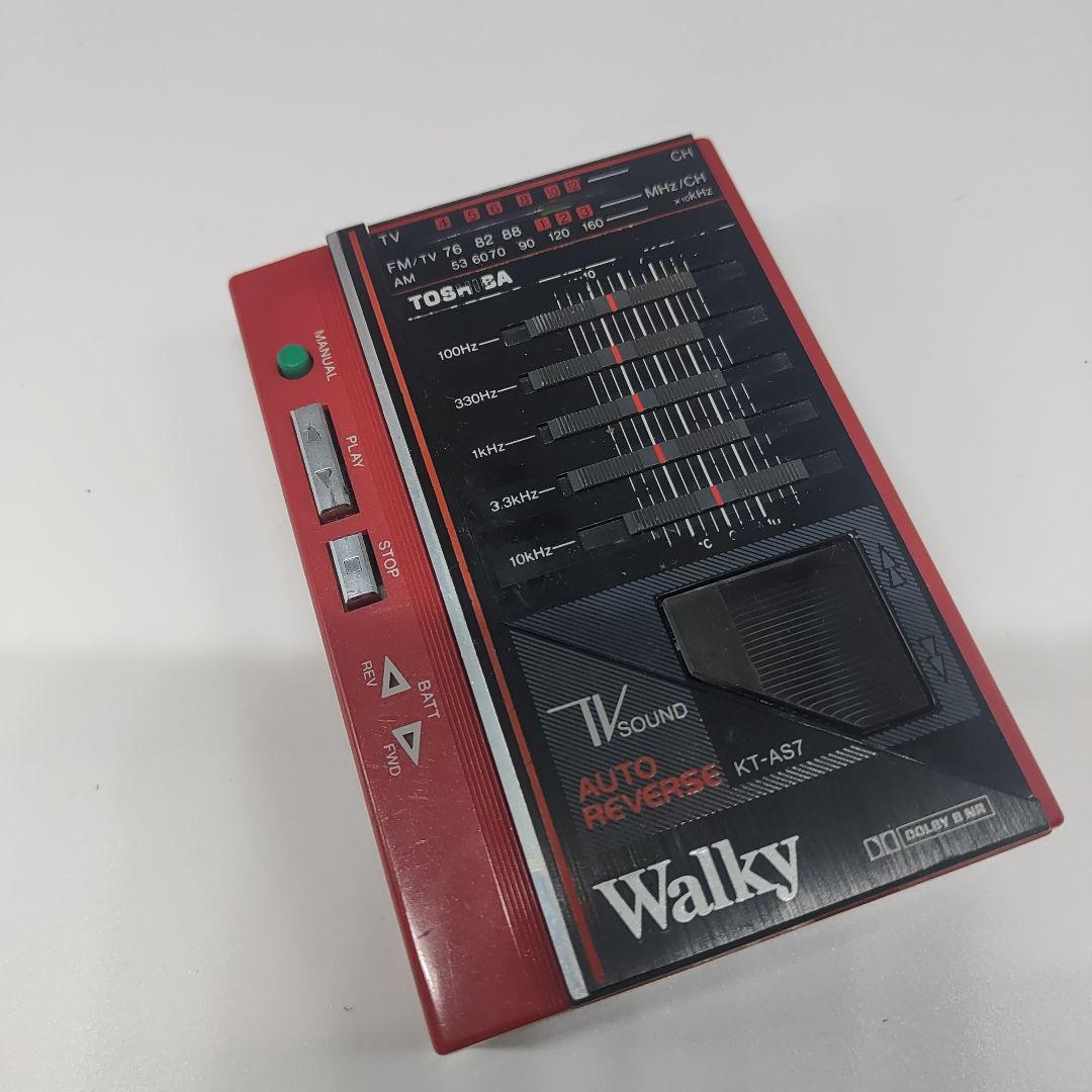 東芝 Walky TV/AM/FM カセットプレーヤー KT-AS7　ジャンク