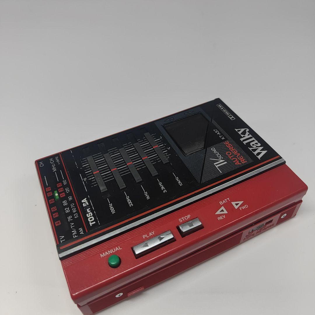 東芝 Walky TV/AM/FM カセットプレーヤー KT-AS7　ジャンク