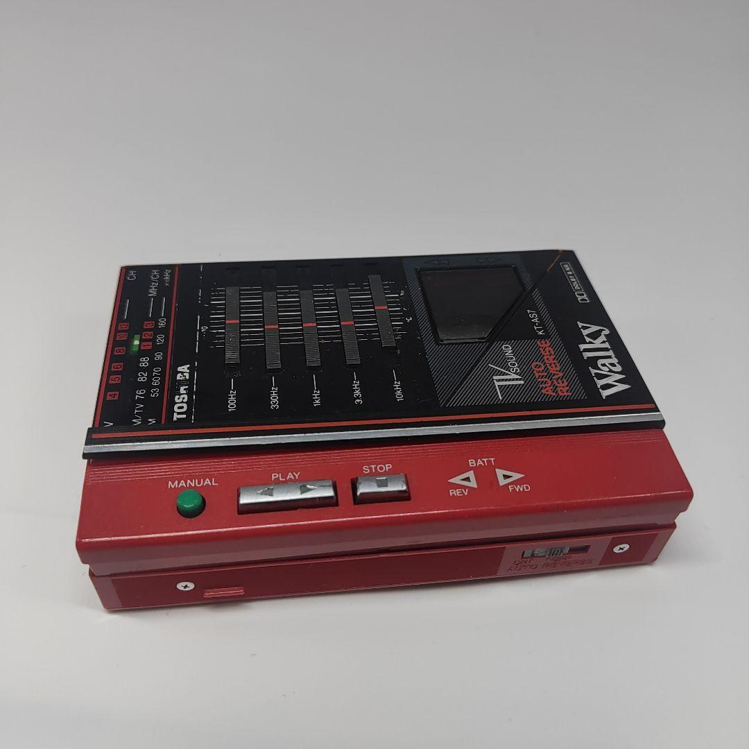 東芝 Walky TV/AM/FM カセットプレーヤー KT-AS7　ジャンク