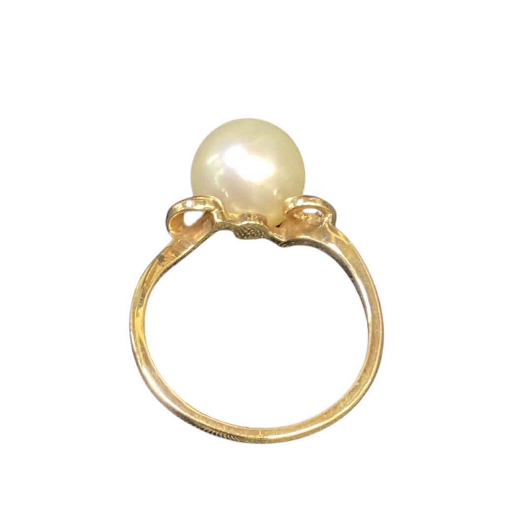 ★MIKIMOTO★K14 パールリング【9.3㎜珠】