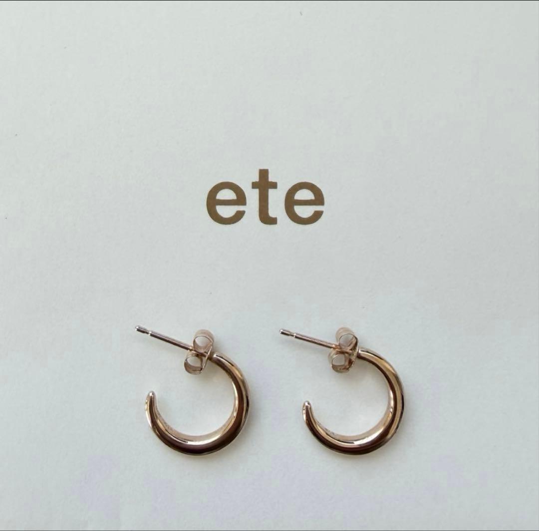 ete ONLINE Limited クレセントムーン ピアス　ピンクゴールド