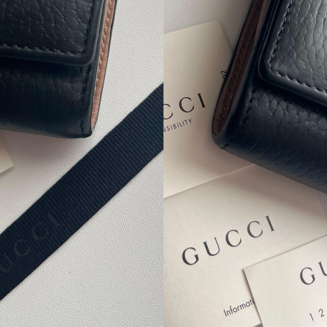 10 極上美品 GUCCI グッチ マーモント 2つ折り財布