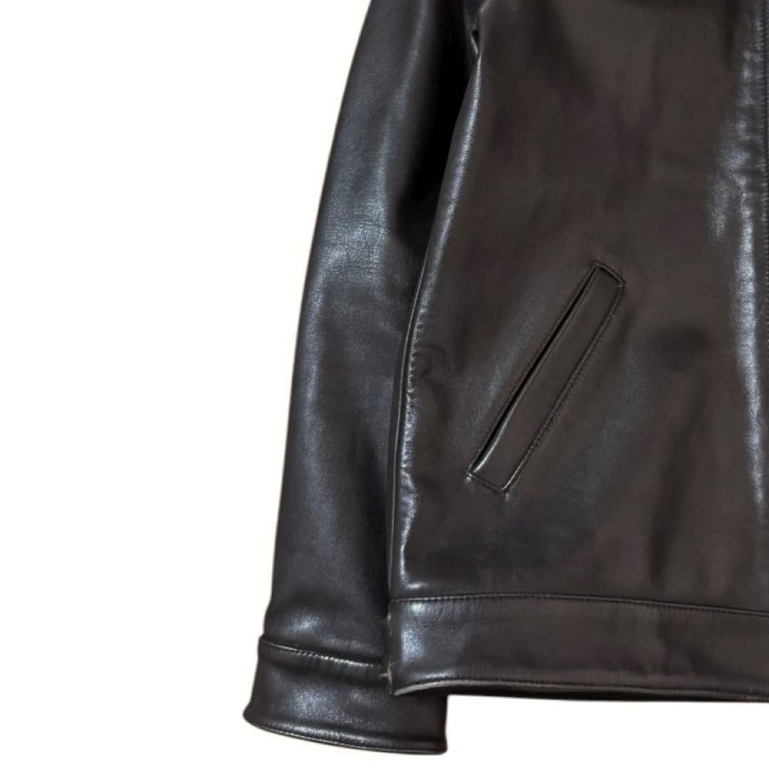 RADIALL 襟付き カウハイド レザージャケット ブラック 本革 Lサイズ