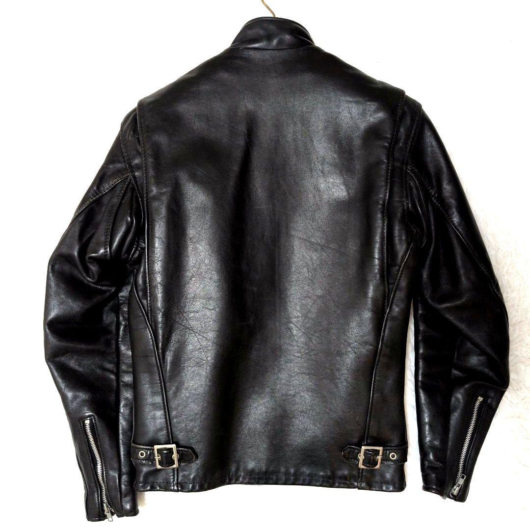 ✨美品✨ショット ライダースジャケット ダブル ボアライナー 34 641 黒