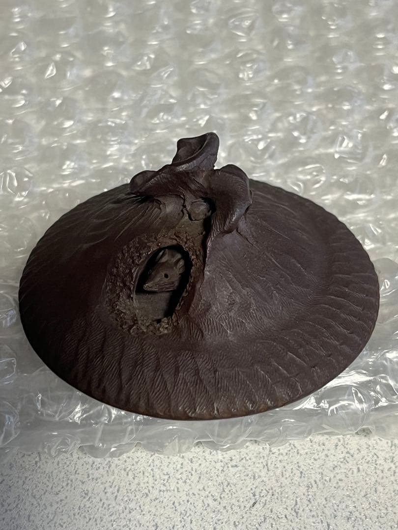 急須　紫泥　透彫　萬古焼　春山