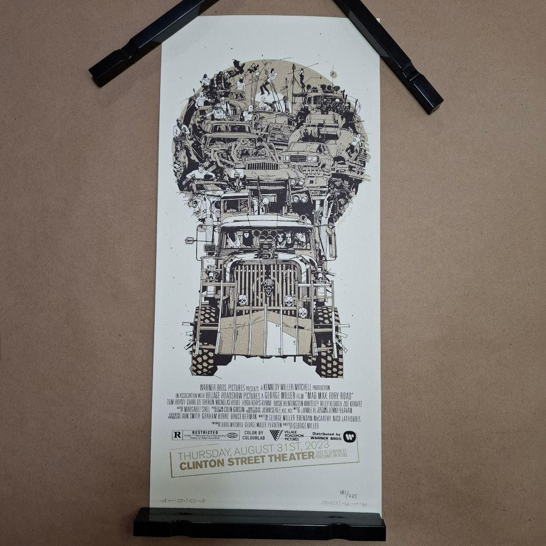●250枚限定 マッドマックス 怒りのデスロード シルクスクリーン ミニポスター
