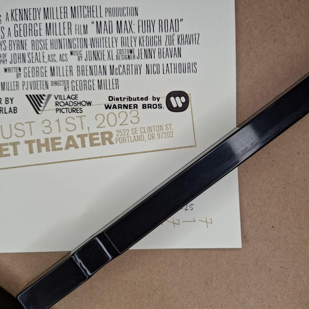●250枚限定 マッドマックス 怒りのデスロード シルクスクリーン ミニポスター