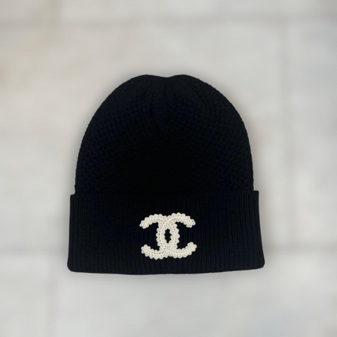 CHANELニット帽　ブラック　黒　未使用