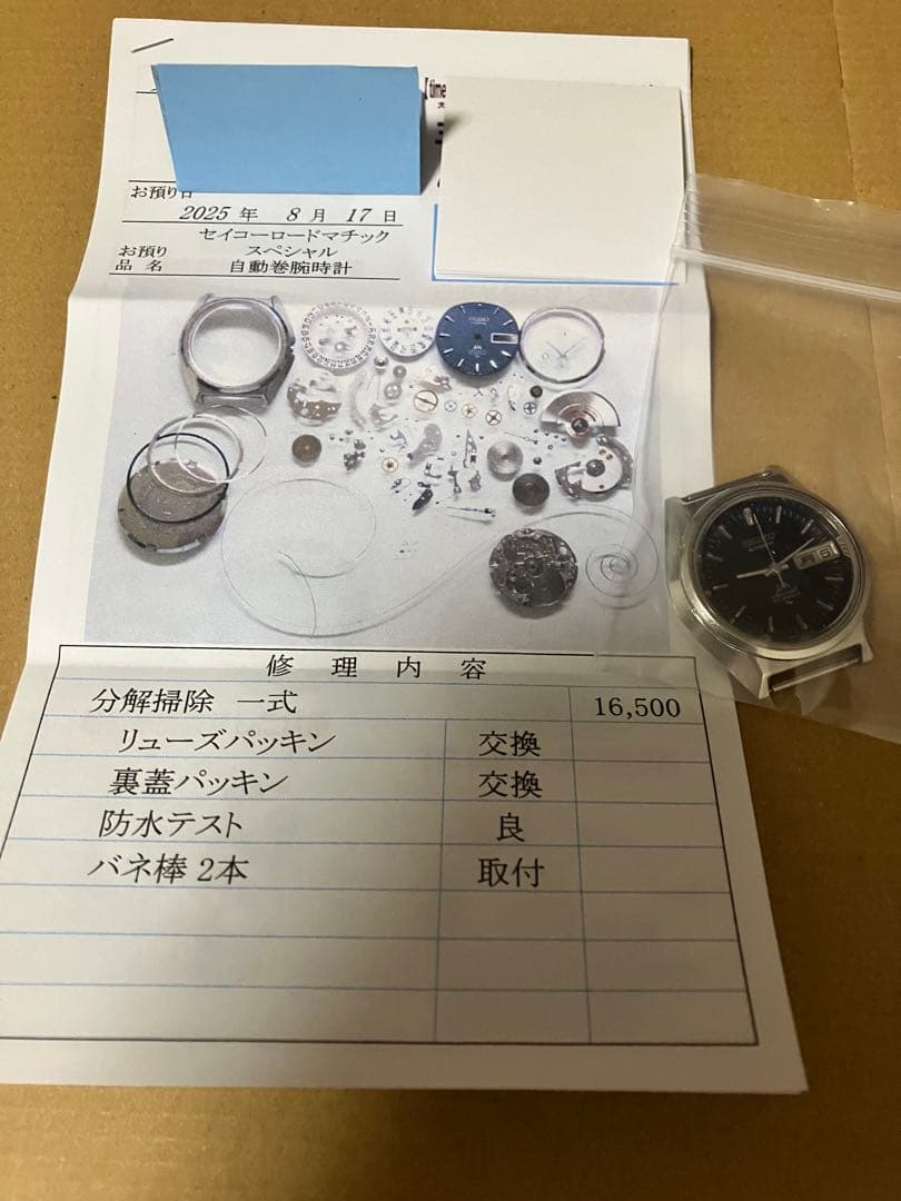 セイコー　52ロードマチック スペシャル　ネイビー　5206-6080