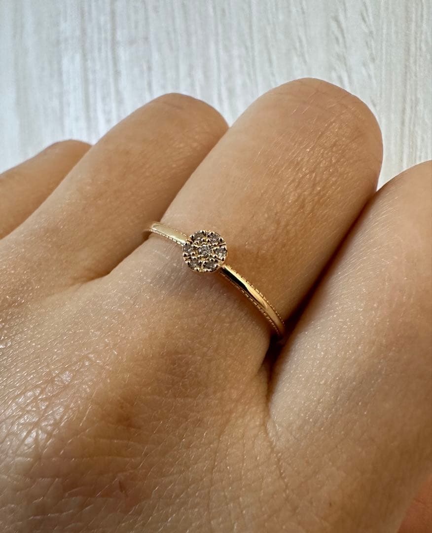 専用ページ‼️ageteアガット K10 13号　ダイヤモンド　リング