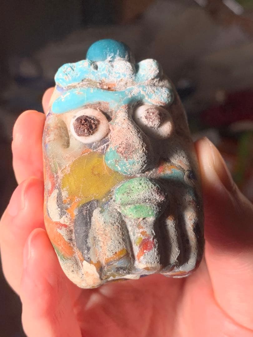 紀元前1500年頃フェニキアビーズ　ローマンガラス　とんぼ玉　出土品　根付　石器