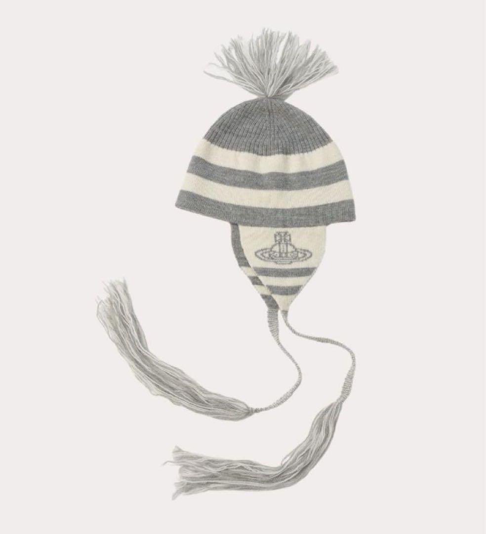 vivienne westwood 耳当て付きニット帽 ORB フラップ付ワッチ