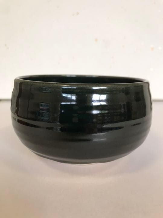 三ツ井為吉 深厚釉 抹茶碗 K47 共箱 布 陶歴付き