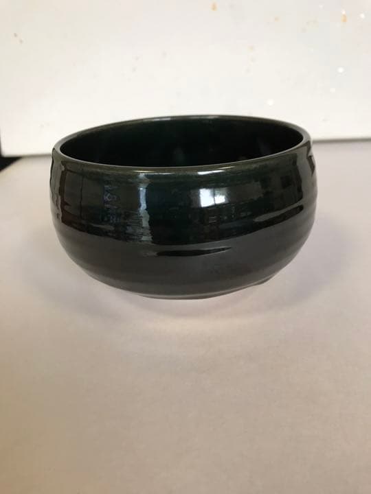 三ツ井為吉 深厚釉 抹茶碗 K47 共箱 布 陶歴付き