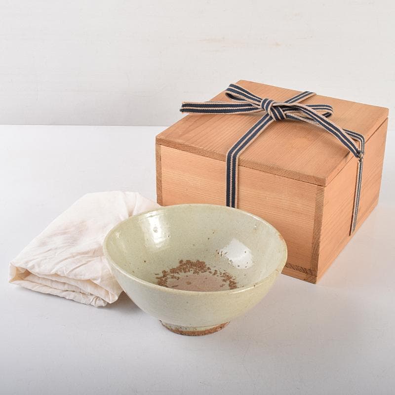 朝鮮　李朝　高麗白磁　鉢　時代箱付　M　R5065