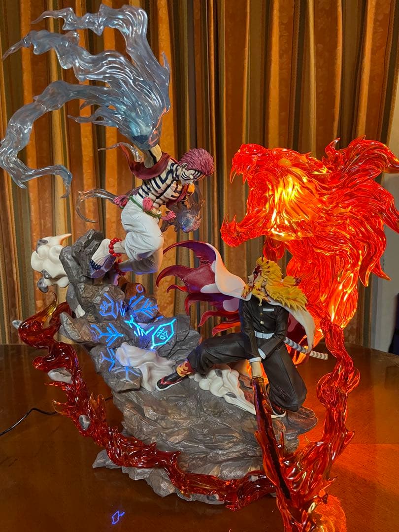 鬼滅　煉獄杏寿郎 vs 猗窩座 フィギュア　Hero Belief studio