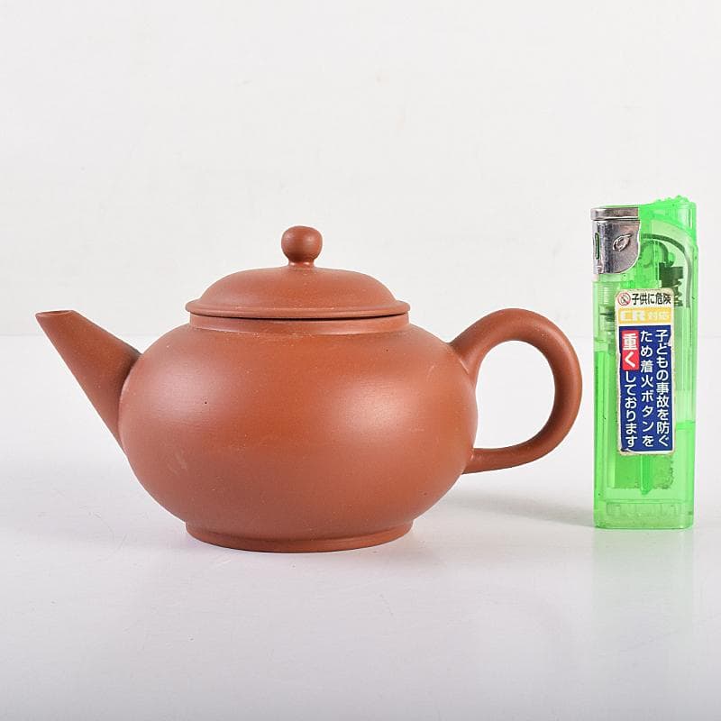 中国　紫砂　朱泥　急須　茶壷　在銘　C　R7847