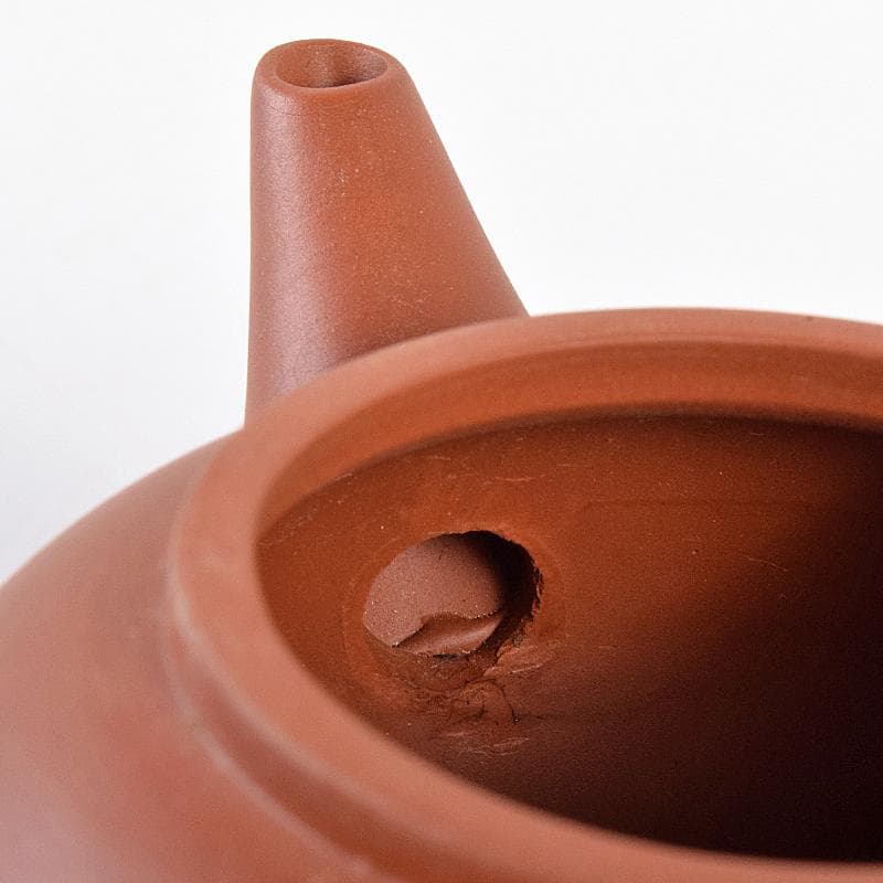 中国　紫砂　朱泥　急須　茶壷　在銘　C　R7847