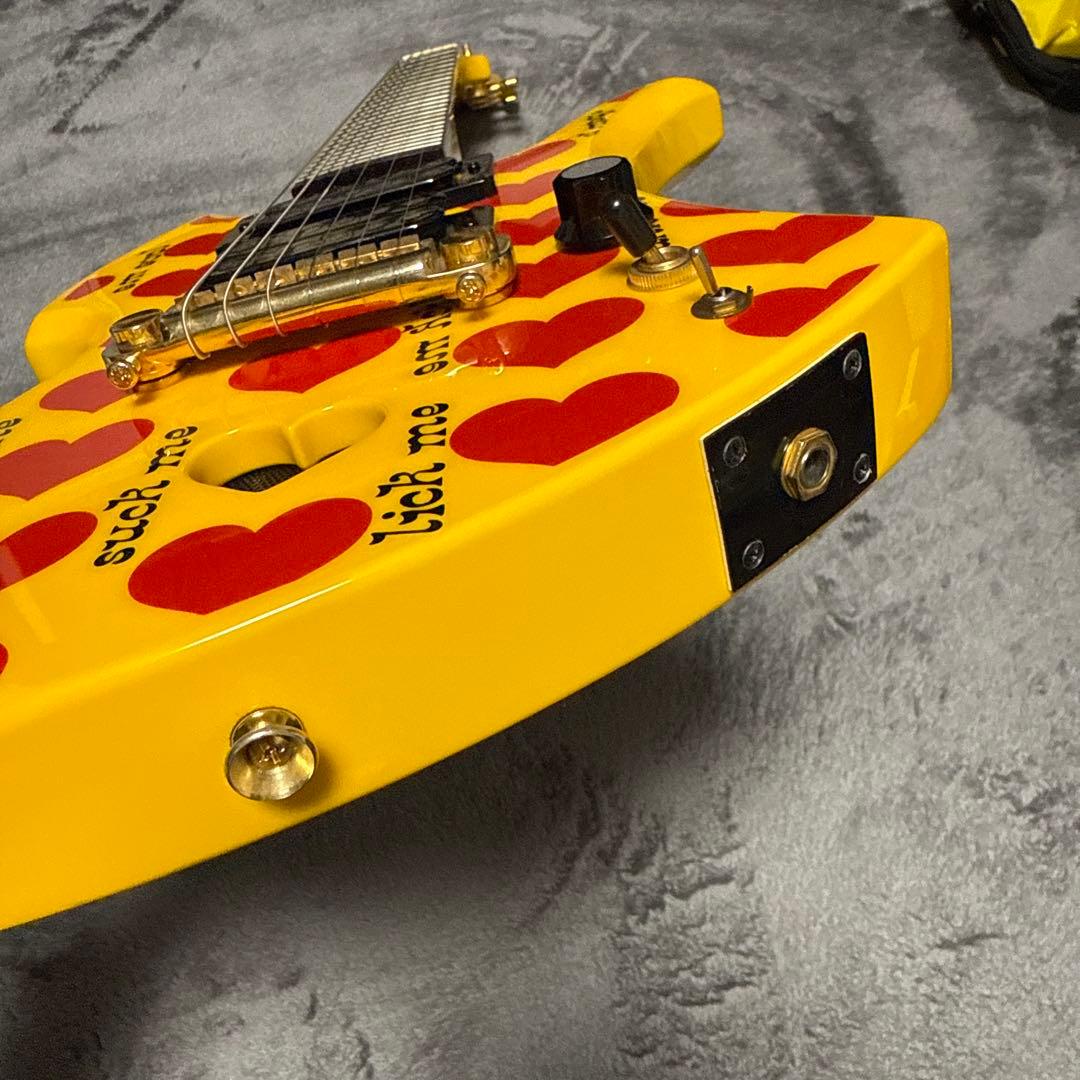 美品 イエローハートJr. プラチナ保証付 音出しOK hide XJAPAN