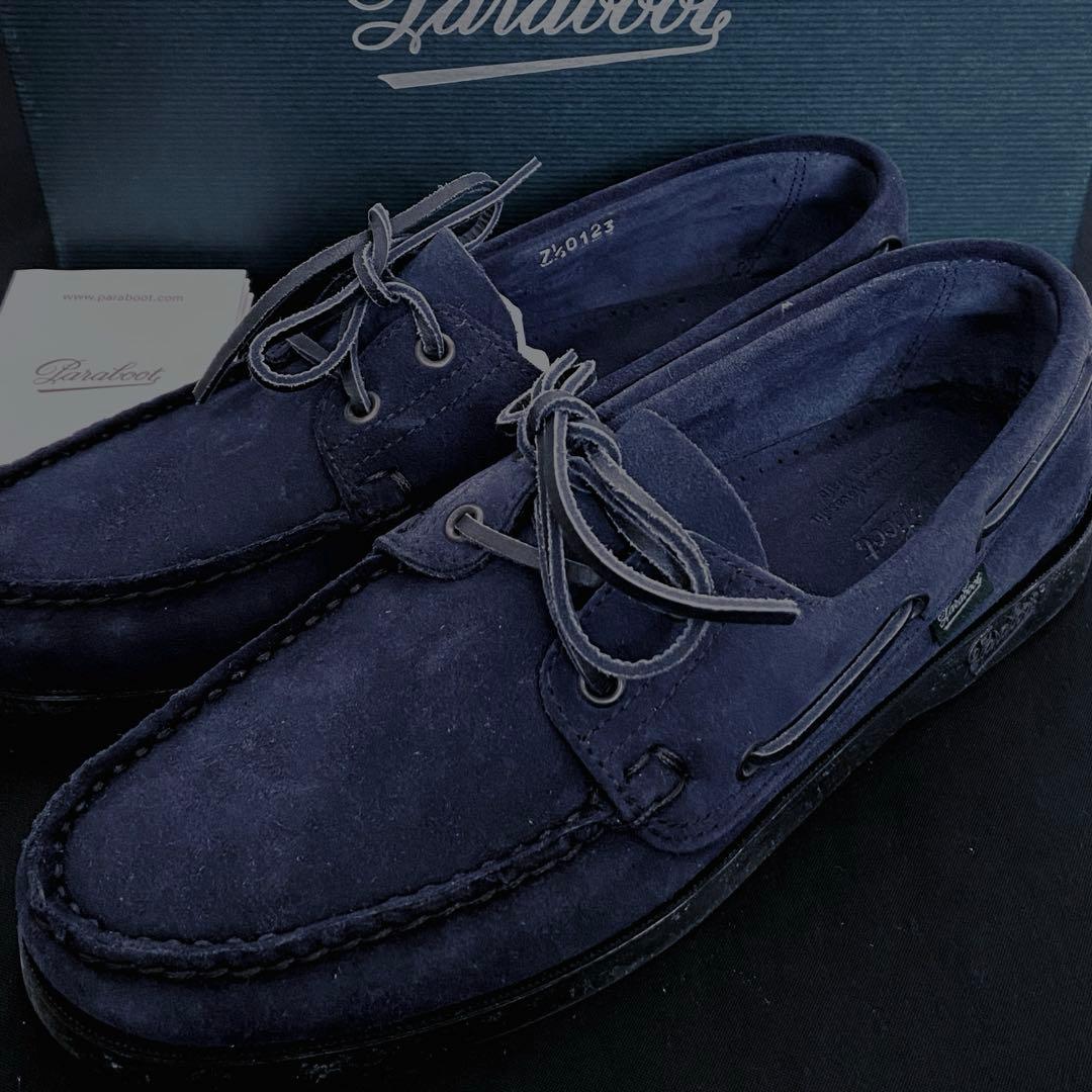 PARABOOT Barth marineスウェード　紺　uk7.5 未使用