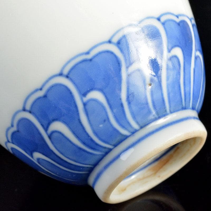 平安　三浦竹泉造　大明成化年製款　染付　煎茶碗　三客　V　R4643