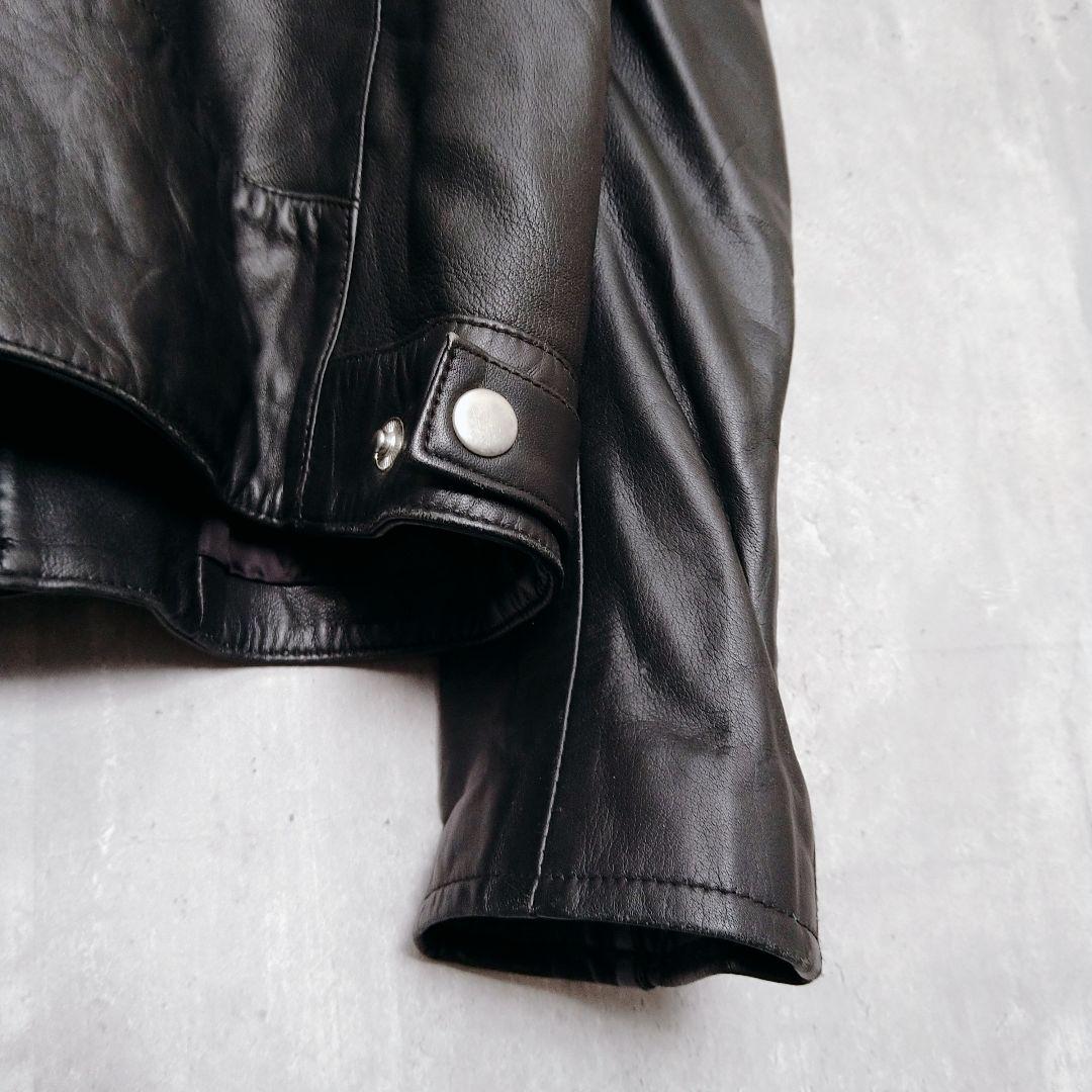 Lサイズ ジャーナルスタンダード 短丈 ラムレザー シングルライダースジャケット