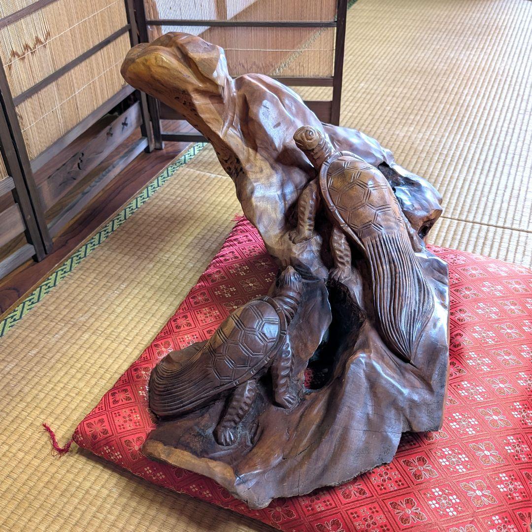 オブジェ　美術品　彫刻　一本木