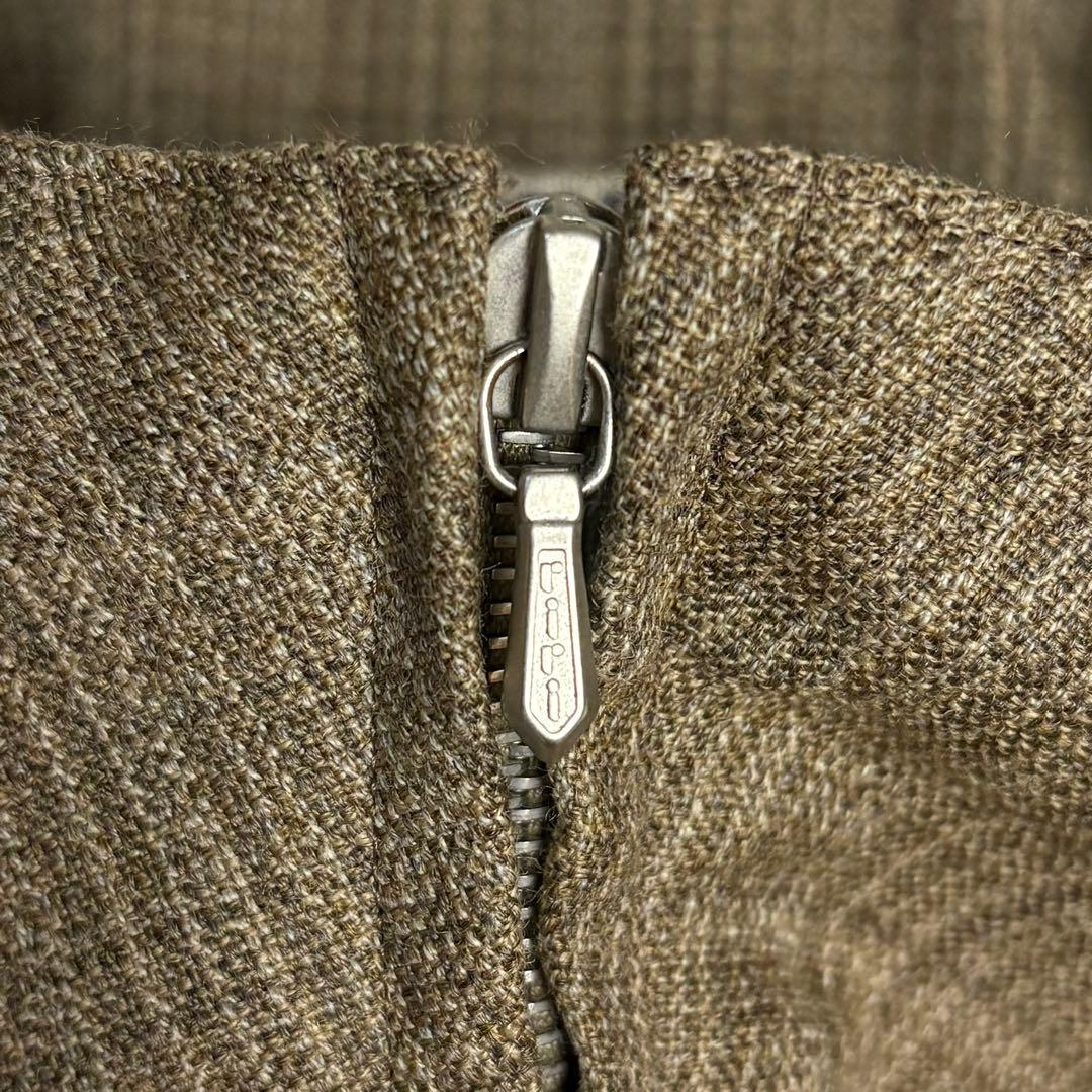 【美品】オーラリー☆チェック柄ウールジップパーカー 20AW ベージュ サイズ4