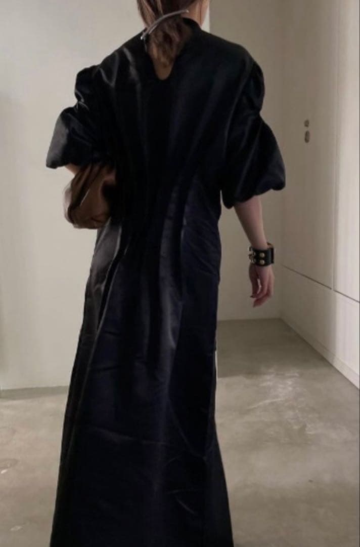 【AMERI】GATHER SLEEVE WAIST TUCK DRESS