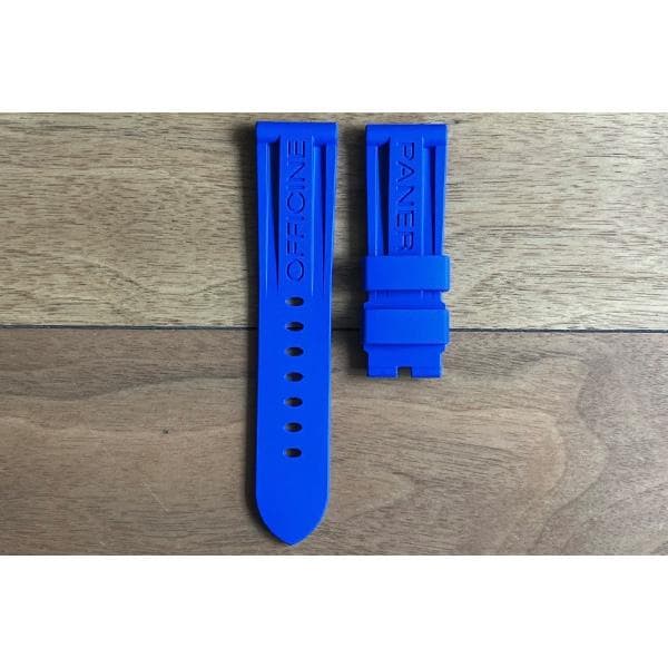 PANERAI パネライ 純正 24mm 尾錠用 ラバー ベルト ブルー