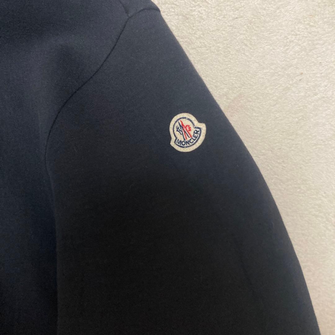 定価14万　MONCLER ネイビー フード付き ダウン　スウェットジャケット
