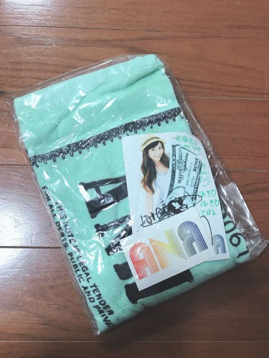 杉原杏璃 サイン入りブロマイド生写真付き タオル