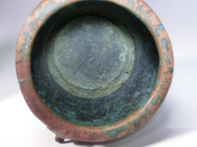 火入れ■香炉 銅製 大明 象鼻の耳付き 火器 手炉 火鉢 古民具 時代物 骨董■