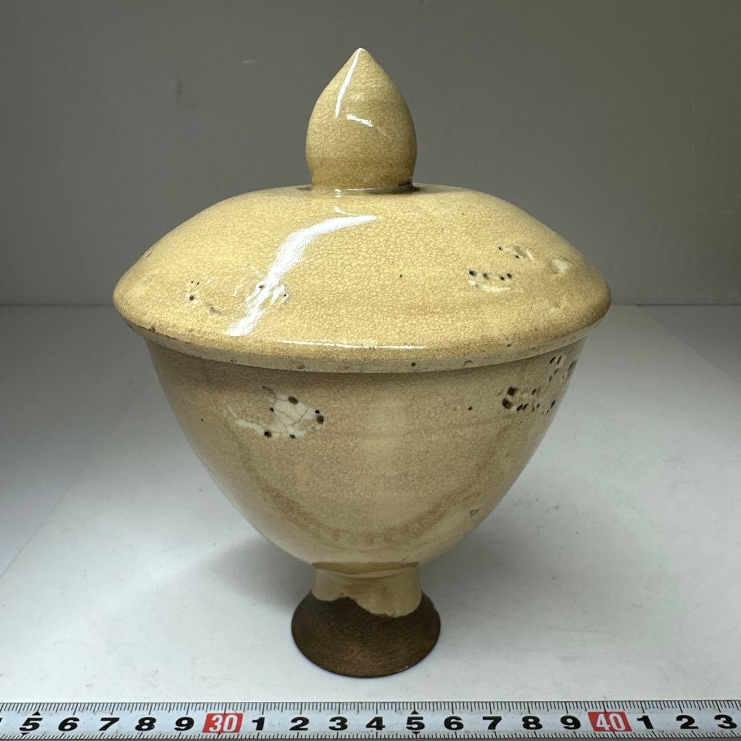 江戸時代　蓋物　香合　螺鈿　東な7-0415①