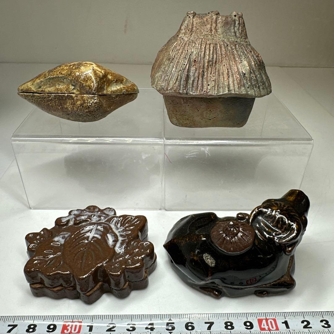 江戸時代　蓋物　香合　螺鈿　東な7-0415①