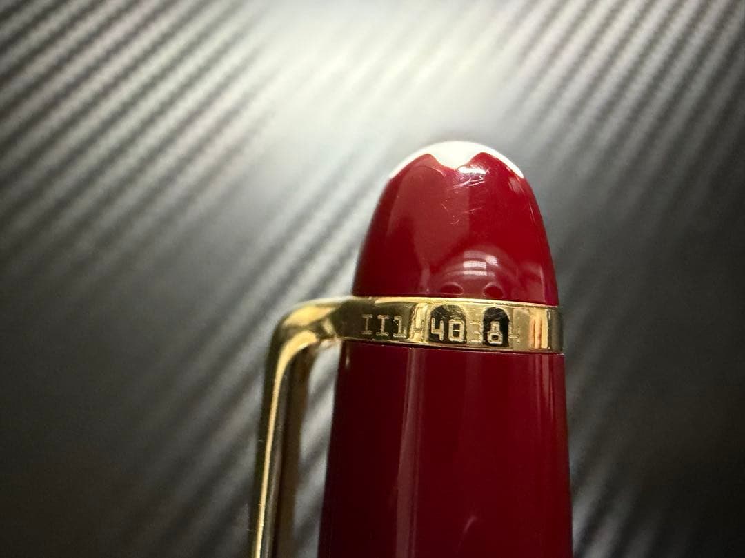 未使用に近い モンブラン 144 ボルドー 中白 F 細字 万年筆