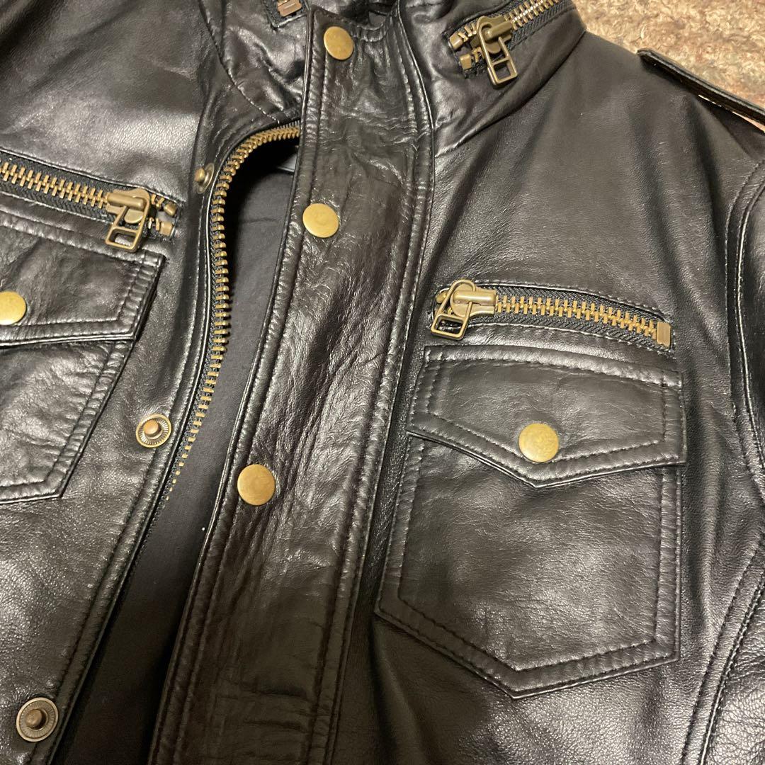 スポーツジャケット　トラッカージャケット　シングルライダース　レザーGジャン