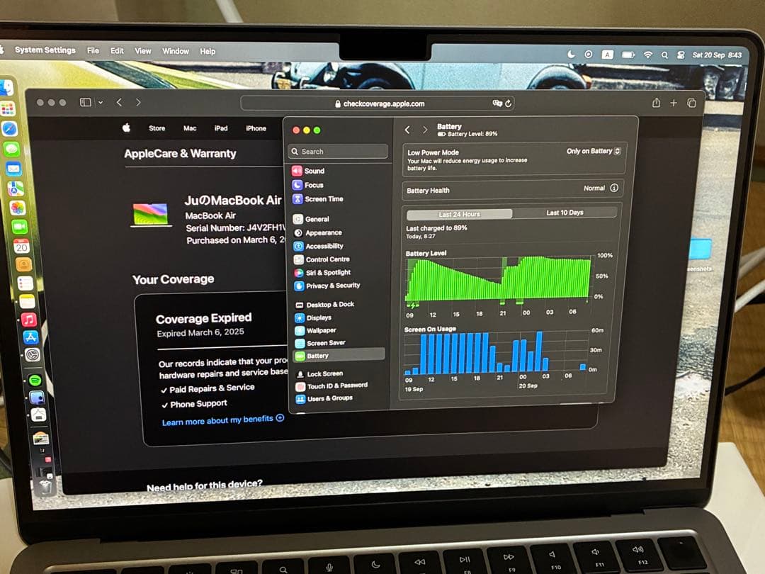 MacBookAir M2 8GB 256GB 13インチ　スペースグレー