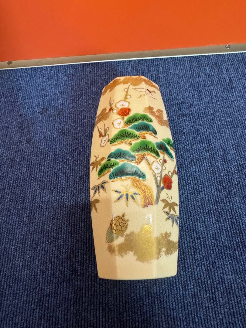 1586 茶道具　前田宝泉作　松竹梅鶴亀文　ぶりぶり香合